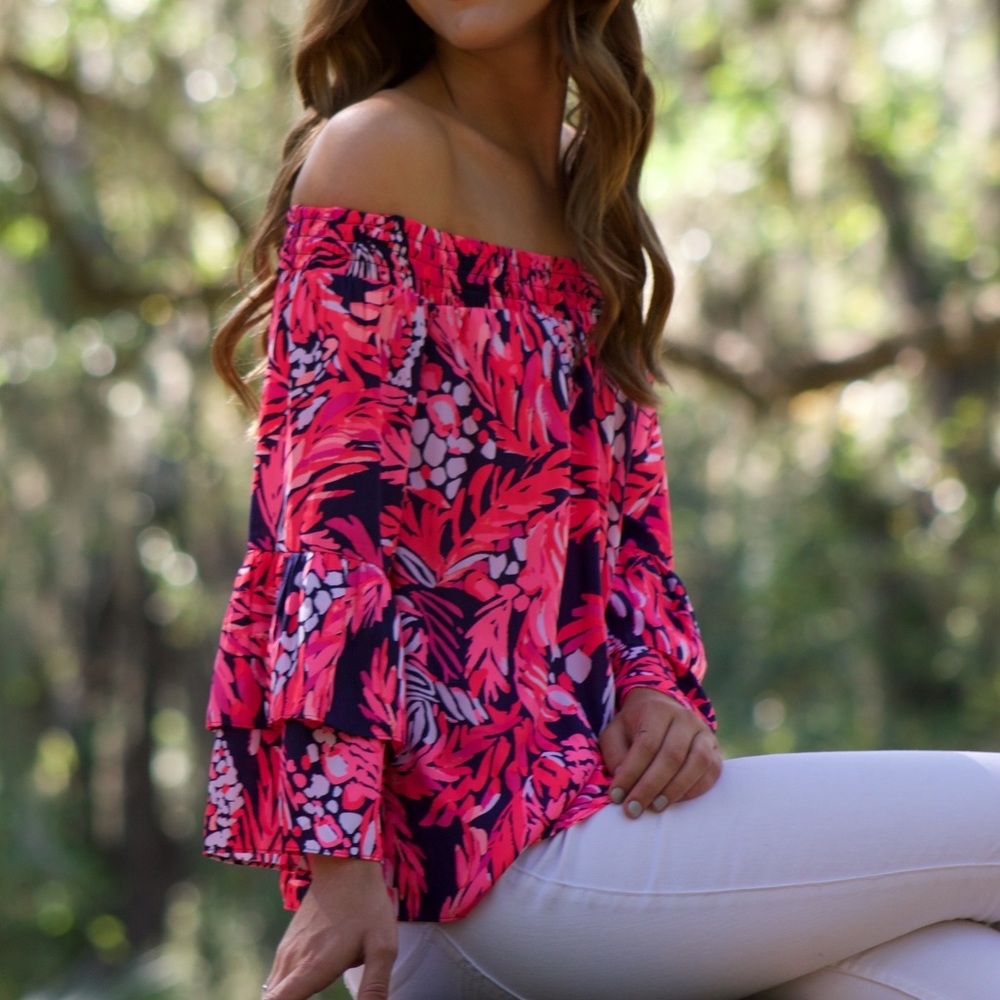 Lilly Pulitzer Off the Shoulder Blouse